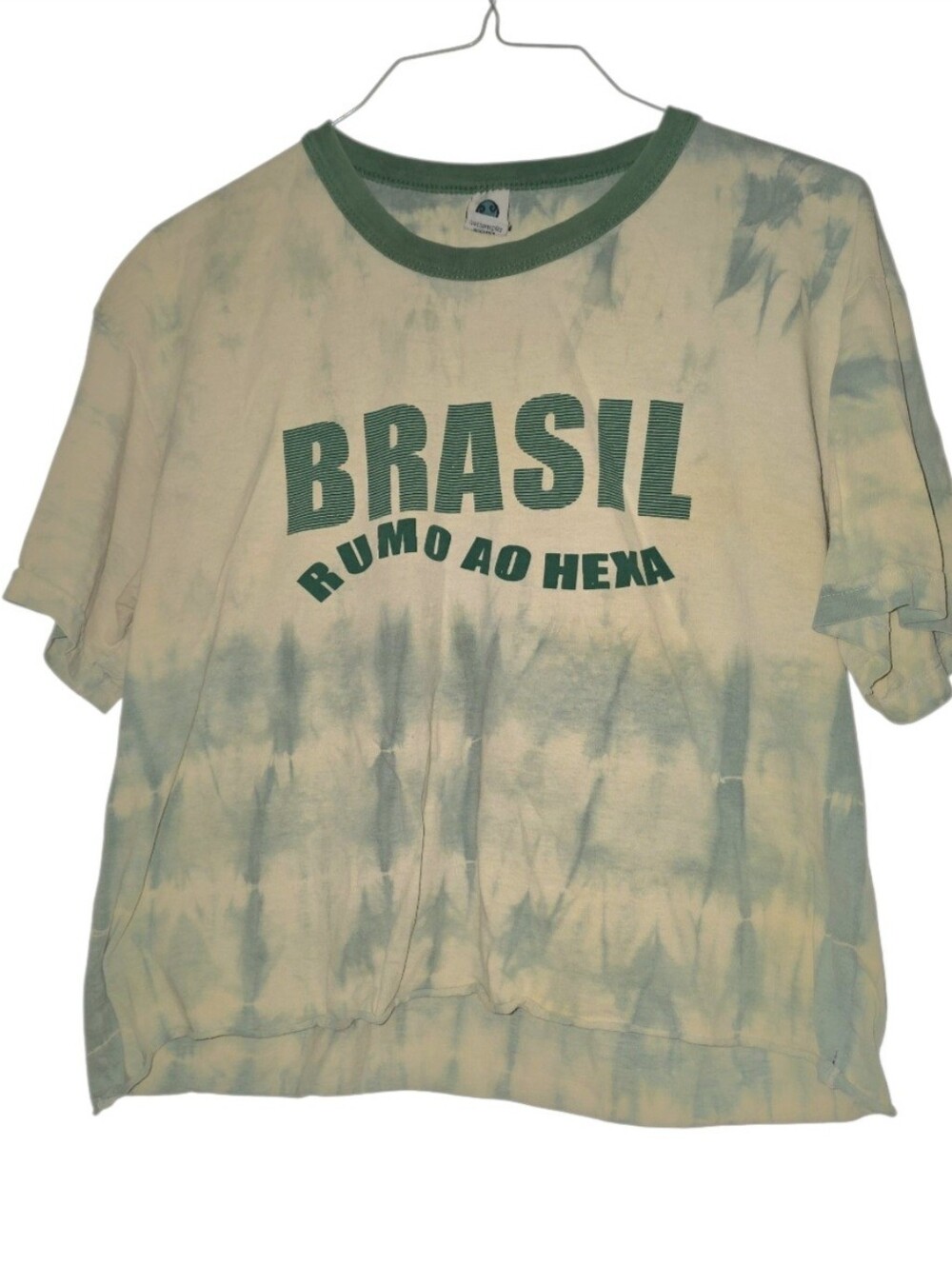 Rooney Brazil Tie-Dye Soccer Handcropped T-Shirt Size Men's L/ Women's X-Large